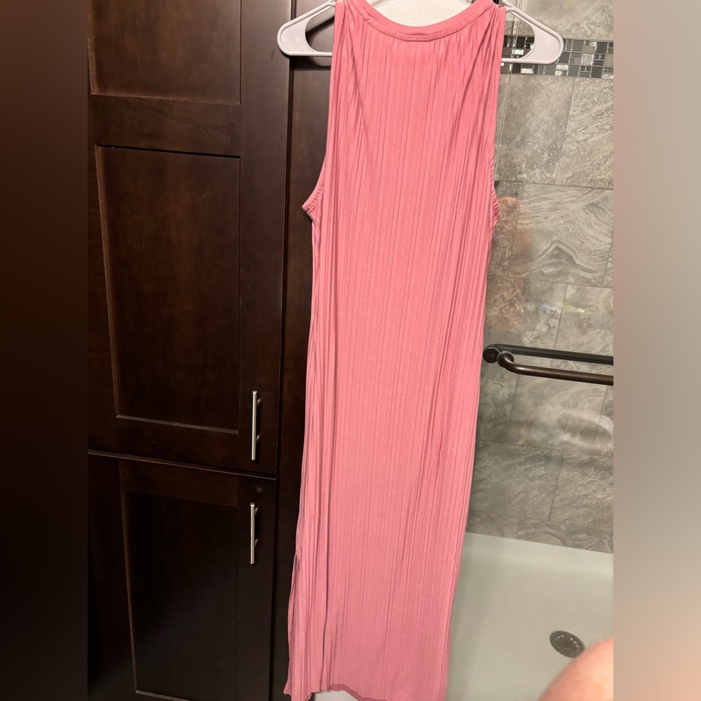 Dusty pink tank midi dress - Picture 4 of 6